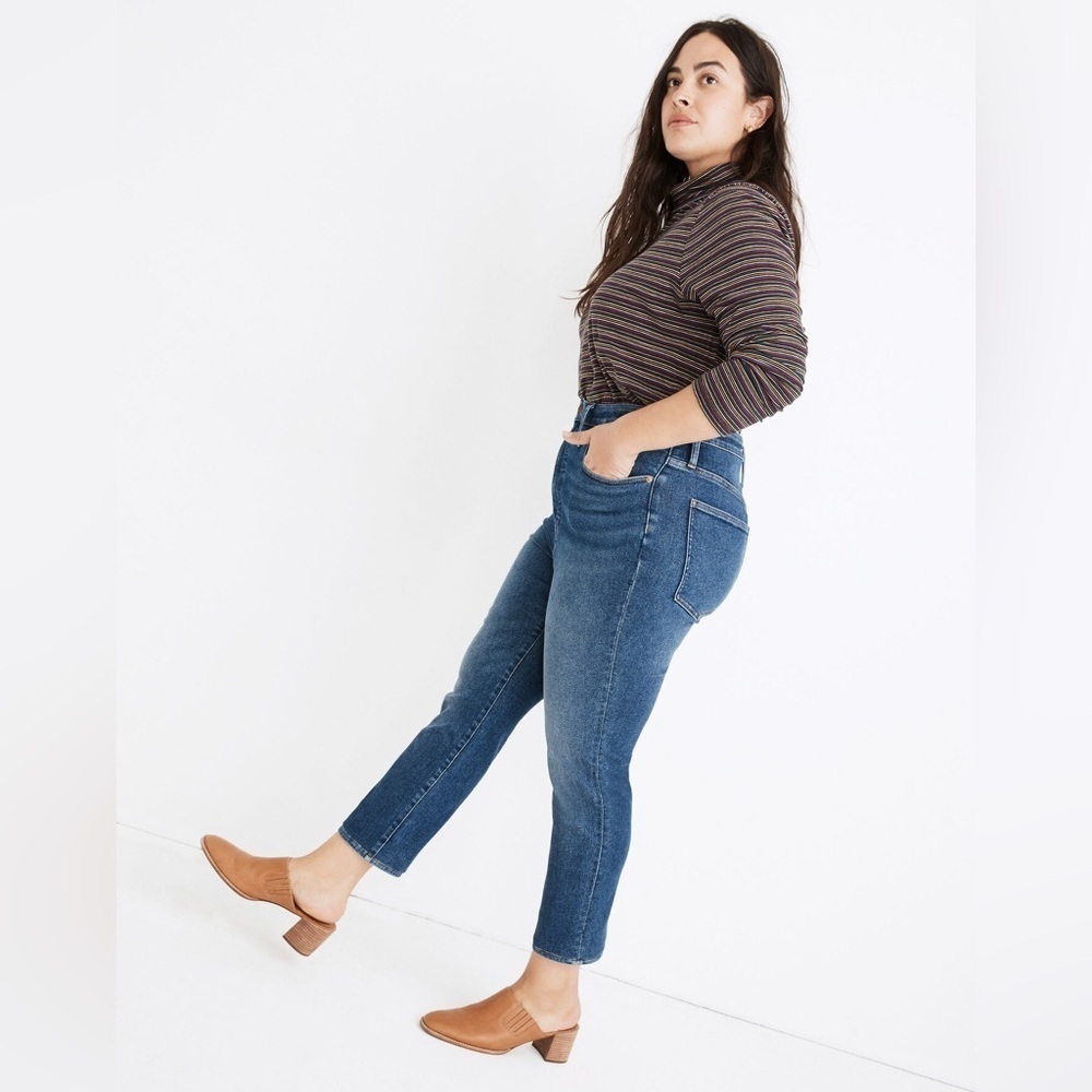 Madewell Comfort Stretch High Rise Perfect Vintage Jean in Maplewood Wash - Picture 2 of 13